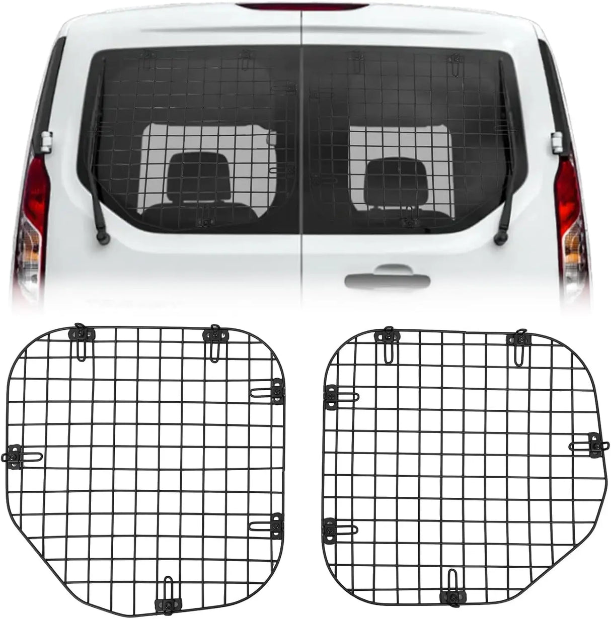 Melipron Rear Window Security Screens for 2014-2026 Ford Transit Connect - Pair -1