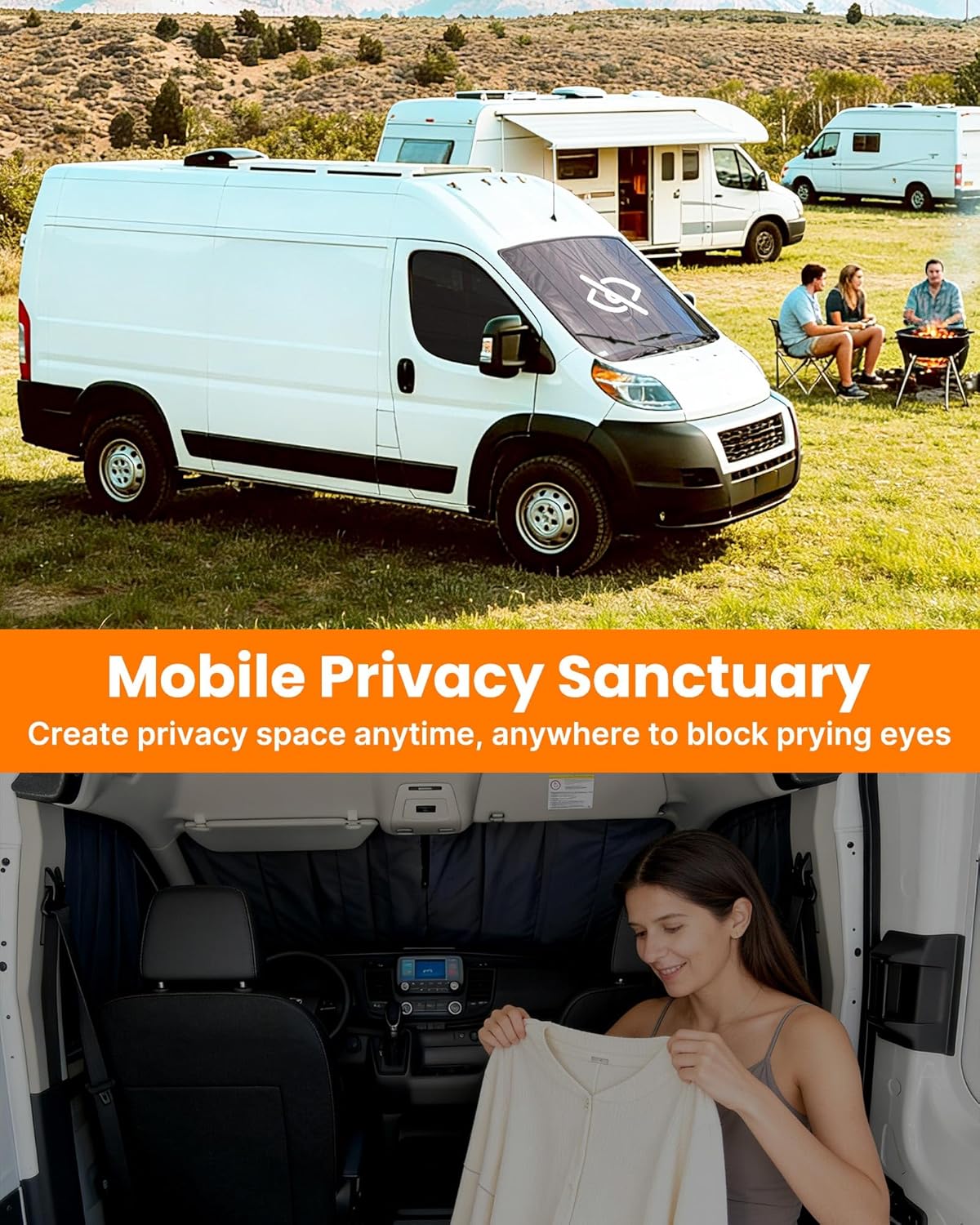 Insulated Blackout Van Window Covers for RAM Promaster - MELIPRON
