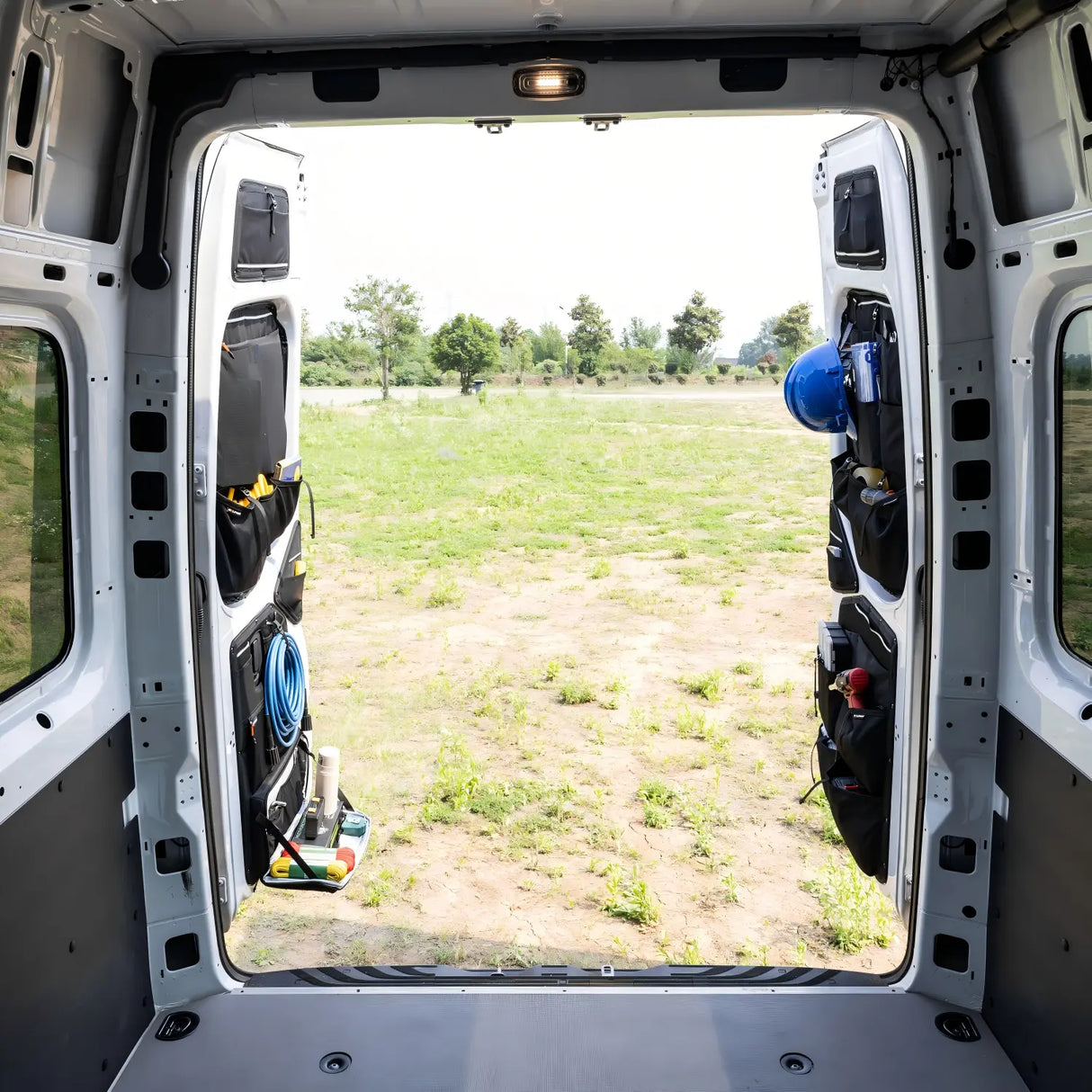 Melipron Full Rear Door Storage System for Mercedes Sprinter VS30 High Roof 2019–2026 – Upper, Middle & Lower Organizer Kit