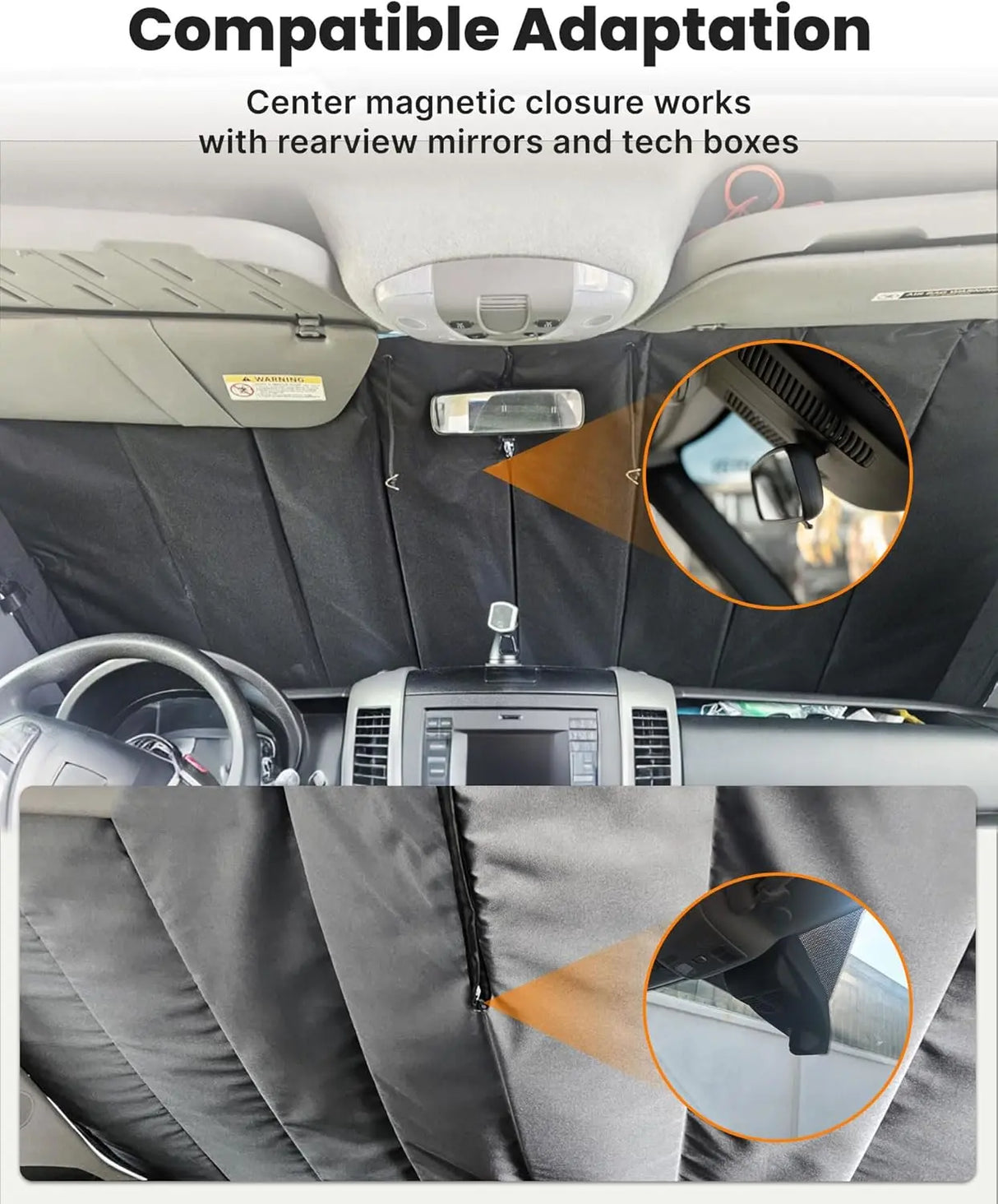 Magnetic Front Windshield Cover for Mercedes-Benz Sprinter Van NCV3/VS30 2007- on - MELIPRON