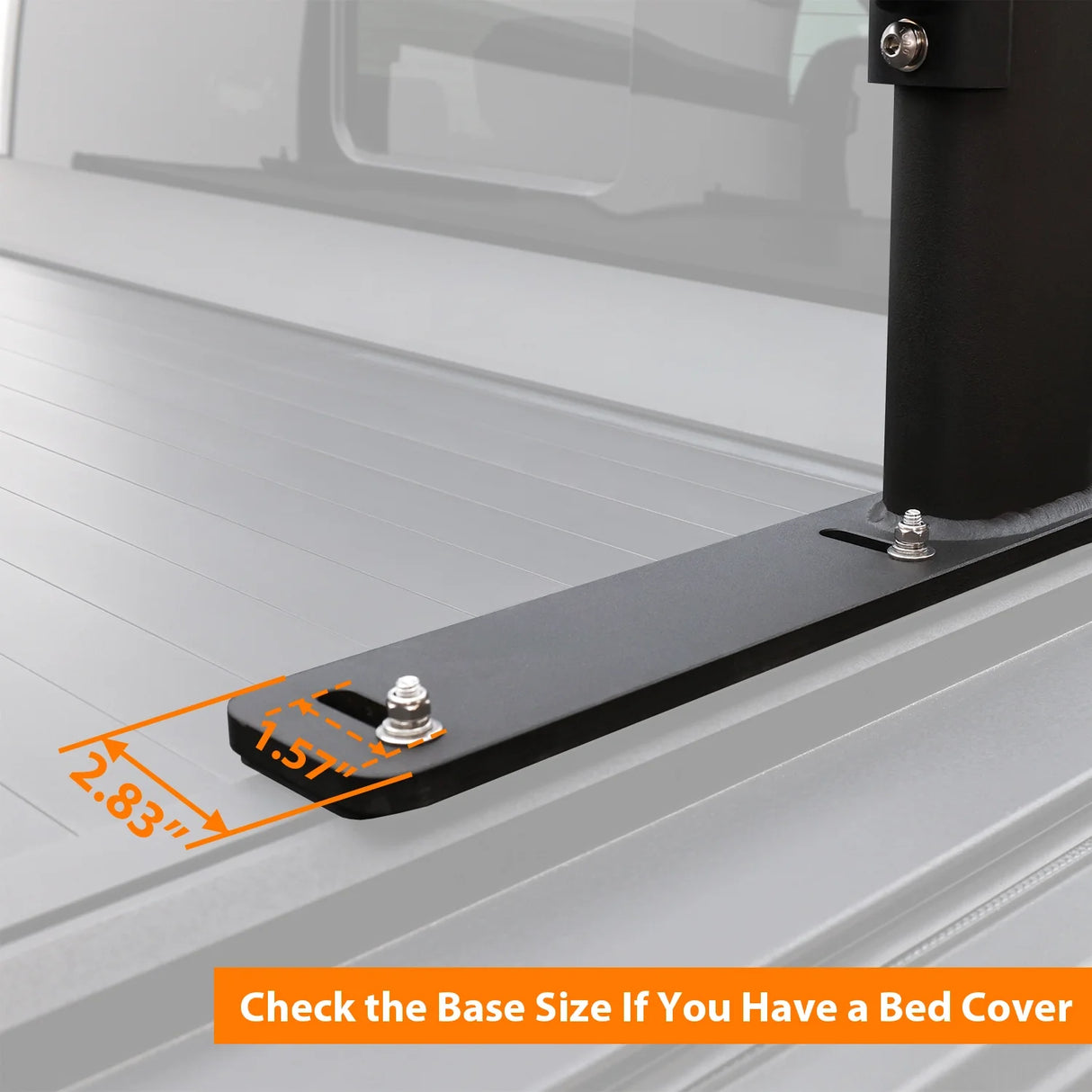 Melipron Adjustable Ladder Rack for Full-Size Truck Beds –  Heavy-Duty Aluminum Work Rack for Lumber, Pipes, Ladders & Tools Compatible with Tonneau Cover