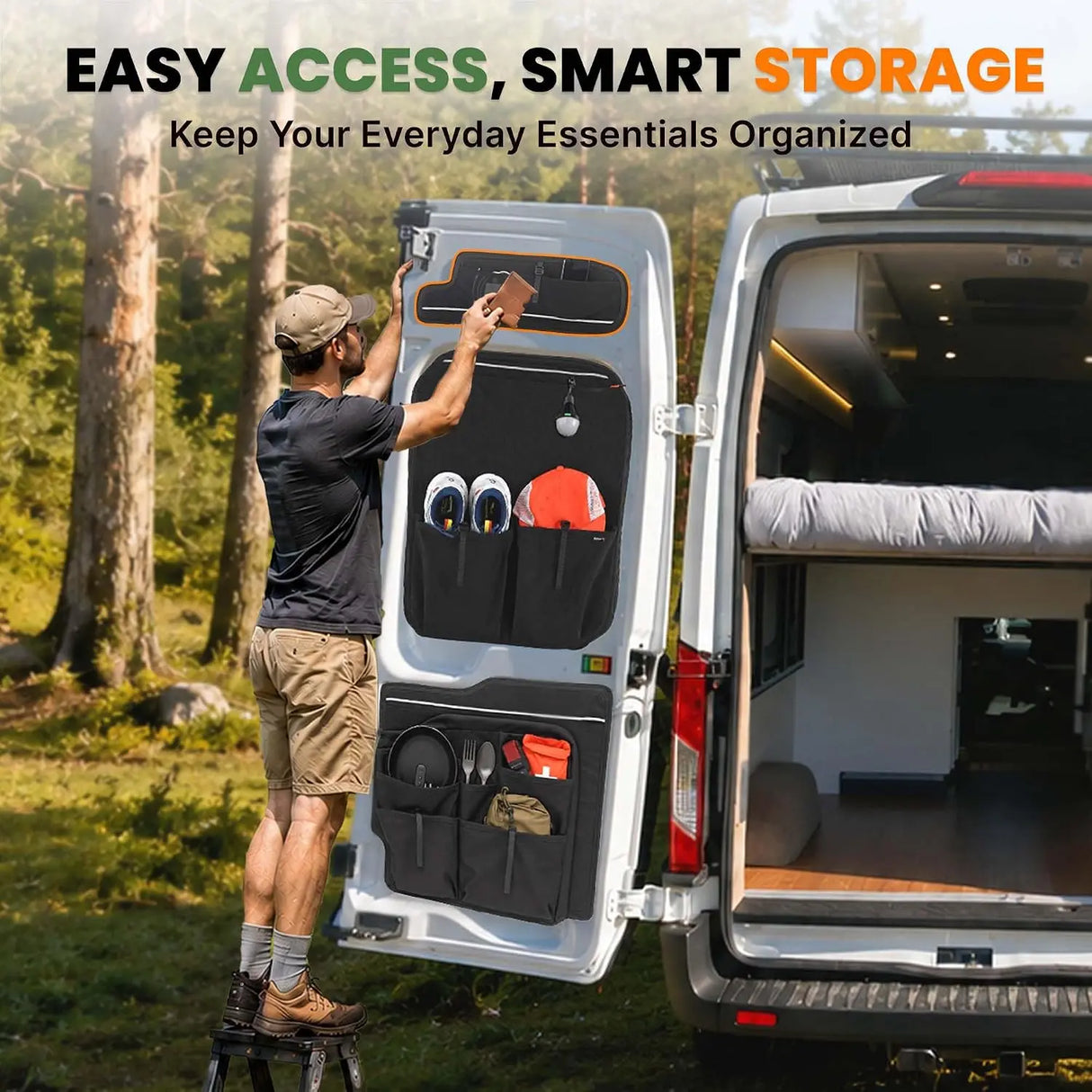 Melipron Rear Door Upper Storage Panels for Ford Transit High Roof 2015-2026 – Pair -6
