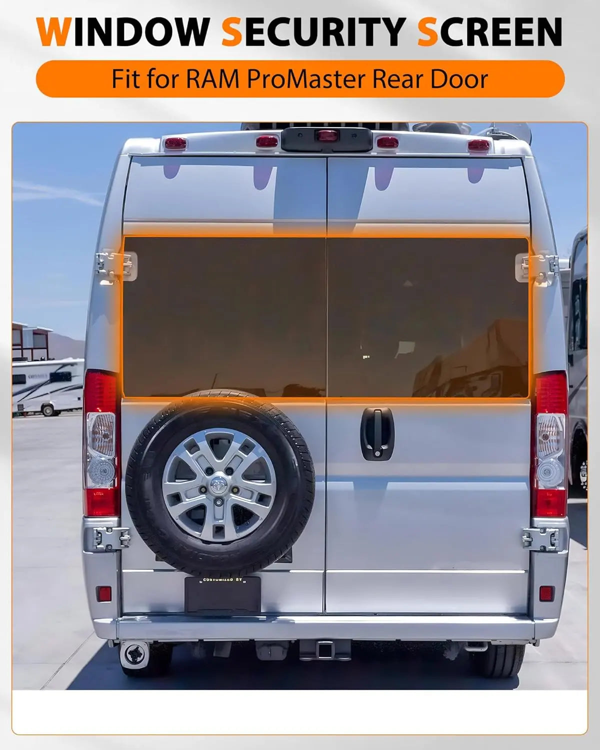 2Pcs Rear Security Window Screens Molle Panel for RAM ProMaster - MELIPRON