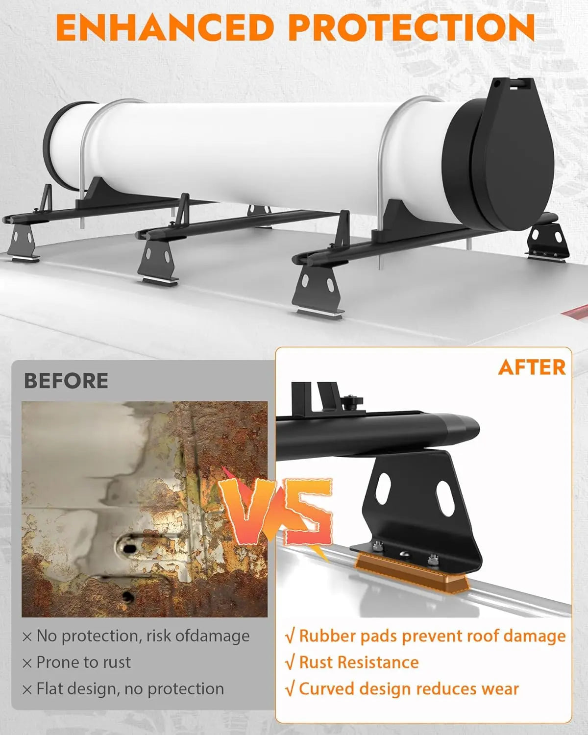 Aluminum Van Roof Rack Fit for Ford Transit Connect, RAM Promaster City, Nissan NV200, Chevy City Express-6