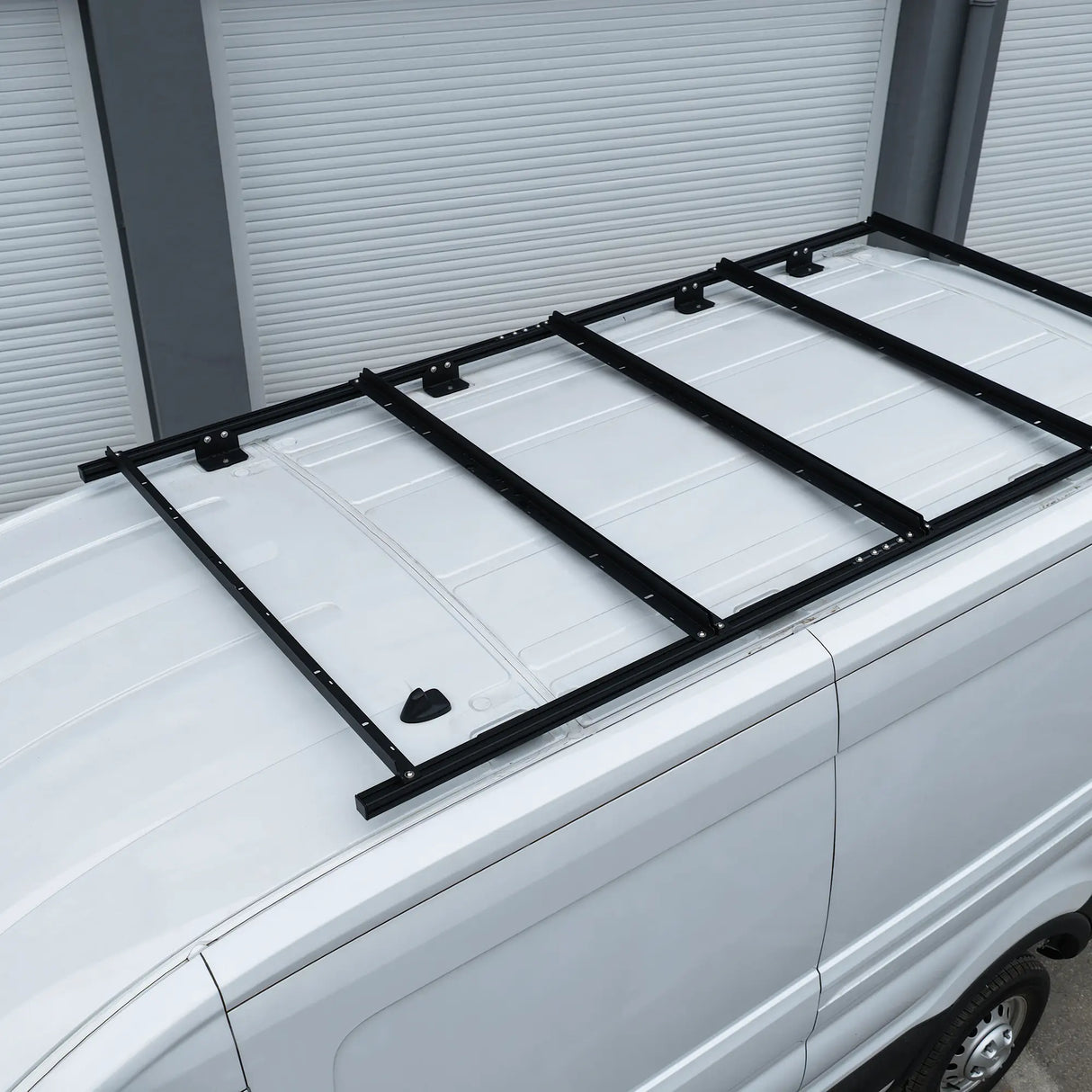 Aluminum Van Roof Rack Pro for Ford Transit 148" for Solar Panels Installation-4