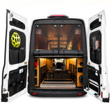 Melipron Full Rear Door Storage System for Ford Transit High Roof 150/250/350 2015–2026 – Upper, Middle & Lower Organizer Kit