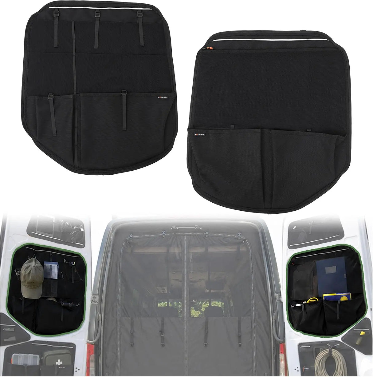 Melipron Rear Door Middle Storage Panels for Mercedes Sprinter VS30 Mid & High Roof 2019-2026 – Pair -1