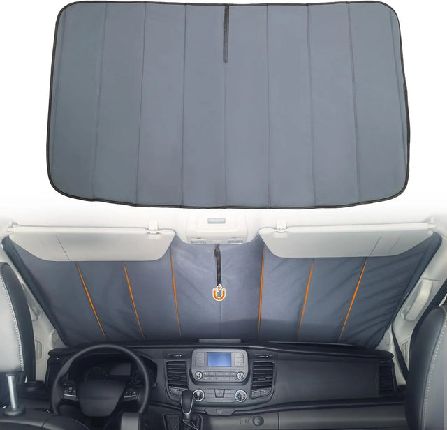 MELIPRON Window Cover Fits for Ford Transit High/Medium Roof Front Windshield Cover for Van