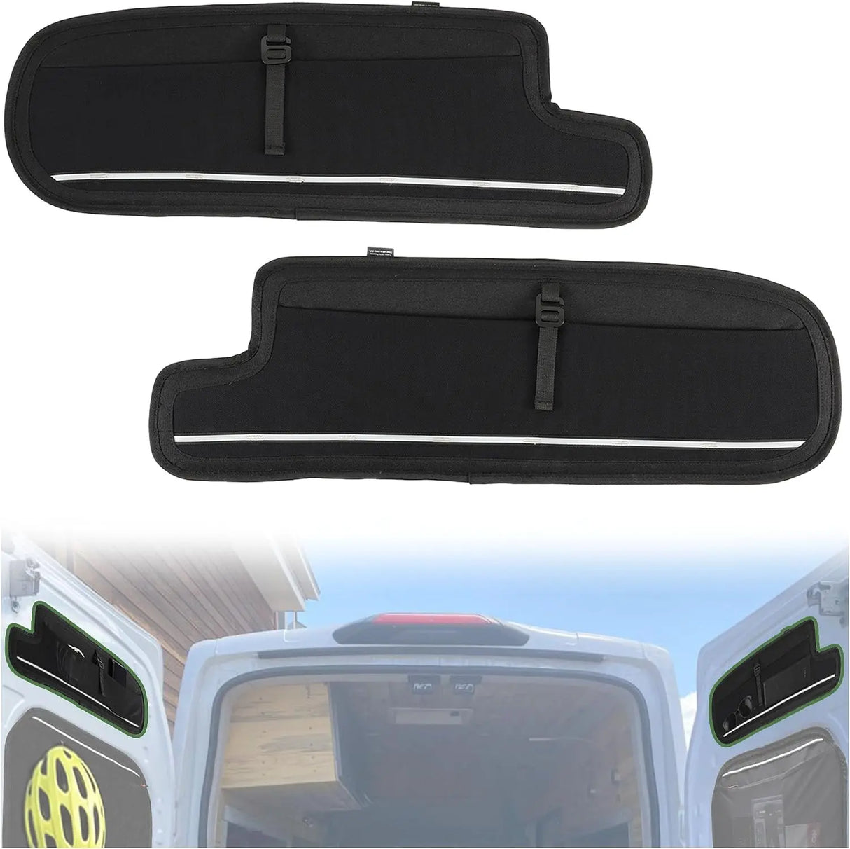 Melipron Rear Door Upper Storage Panels for Ford Transit High Roof 2015-2026 – Pair -1