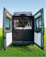 Melipron Magnetic Rear Door Bug Screen with Blackout Panel for RAM ProMaster High Roof 2015-2026 -1