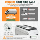 MELIPRON Aluminum Roof Rack for Mercedes-Benz Sprinter 144" WB High Roof -2