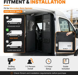 Melipron Van Bulkhead Partition for Mercedes Sprinter High Roof with Lockable Hinged Door -2