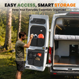 Melipron Full Rear Door Storage System for Ford Transit High Roof 150/250/350 2015–2026 – Upper, Middle & Lower Organizer Kit