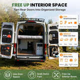 Melipron Rear Door Lower Storage Panels for Ford Transit Mid & High Roof 2015-2026 – Pair -2
