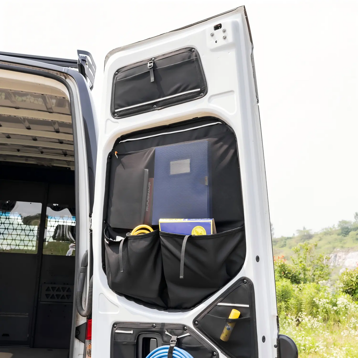 Melipron Full Rear Door Storage System for Mercedes Sprinter VS30 High Roof 2019–2026 – Upper, Middle & Lower Organizer Kit