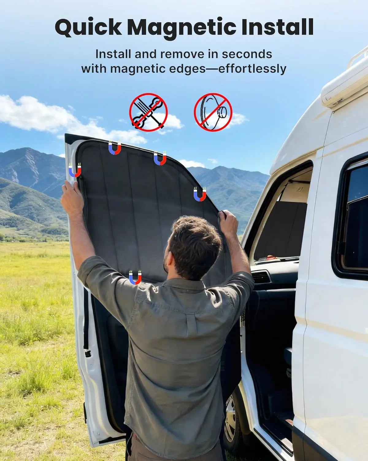Insulated Blackout Van Window Covers for Mercedes Benz Sprinter VS30 2019-2025 - 2