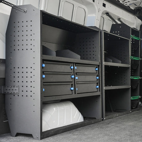 Melipron van shelving storage