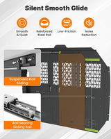 Melipron Van Bulkhead Partition for 2014-2026 Ford Transit Low Roof With Sliding Door