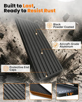 Running Board Fits for Ford Transit 150, 250, 350, Aluminum Rear Side Steps for Van No-Drilling Required-7
