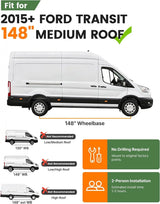 【Preorder】MELIPRON Ford Transit 148" Mid Roof Aluminum Roof Rack – Heavy-Duty Utility Platform with 6pcs Molle Decks for Solar Panels & Overland Gear