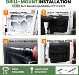 Melipron Full Rear Door Storage System for Ford Transit High Roof 150/250/350 2015–2026 – Upper, Middle & Lower Organizer Kit