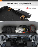 Melipron Overhead Headliner Shelf with Curtain Rod for Ford Transit Mid & High Roof 2015-2026 -4