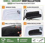 Melipron Rear Door Upper Storage Panels for Ford Transit High Roof 2015-2026 – Pair -4