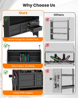 【Preorder】MELIPRON 60"H x 13"D Cargo Van Shelving Storage with Lockable Drawers for Ford Transit, RAM ProMaster, Chevy Express, Sprinter Mid & High Roof