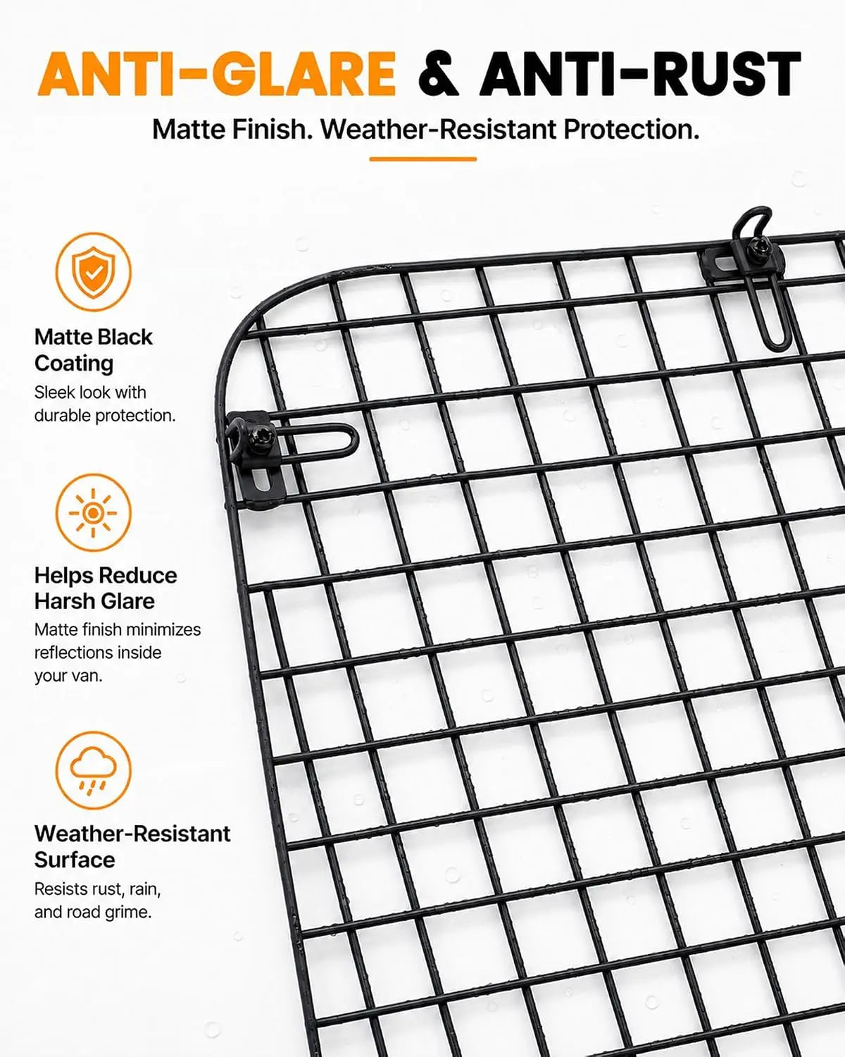 Melipron Rear Window Security Screens for 1992-2014 Ford E-series - Pair -5
