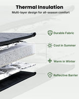 Melipron Van Ventilation & Privacy Kit – Magnetic Roof Vent Cover + Rear Door Bug Screen for Camper Vans