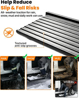 Running Board Fits for Ford Transit 150, 250, 350, Aluminum Rear Side Steps for Van No-Drilling Required-8