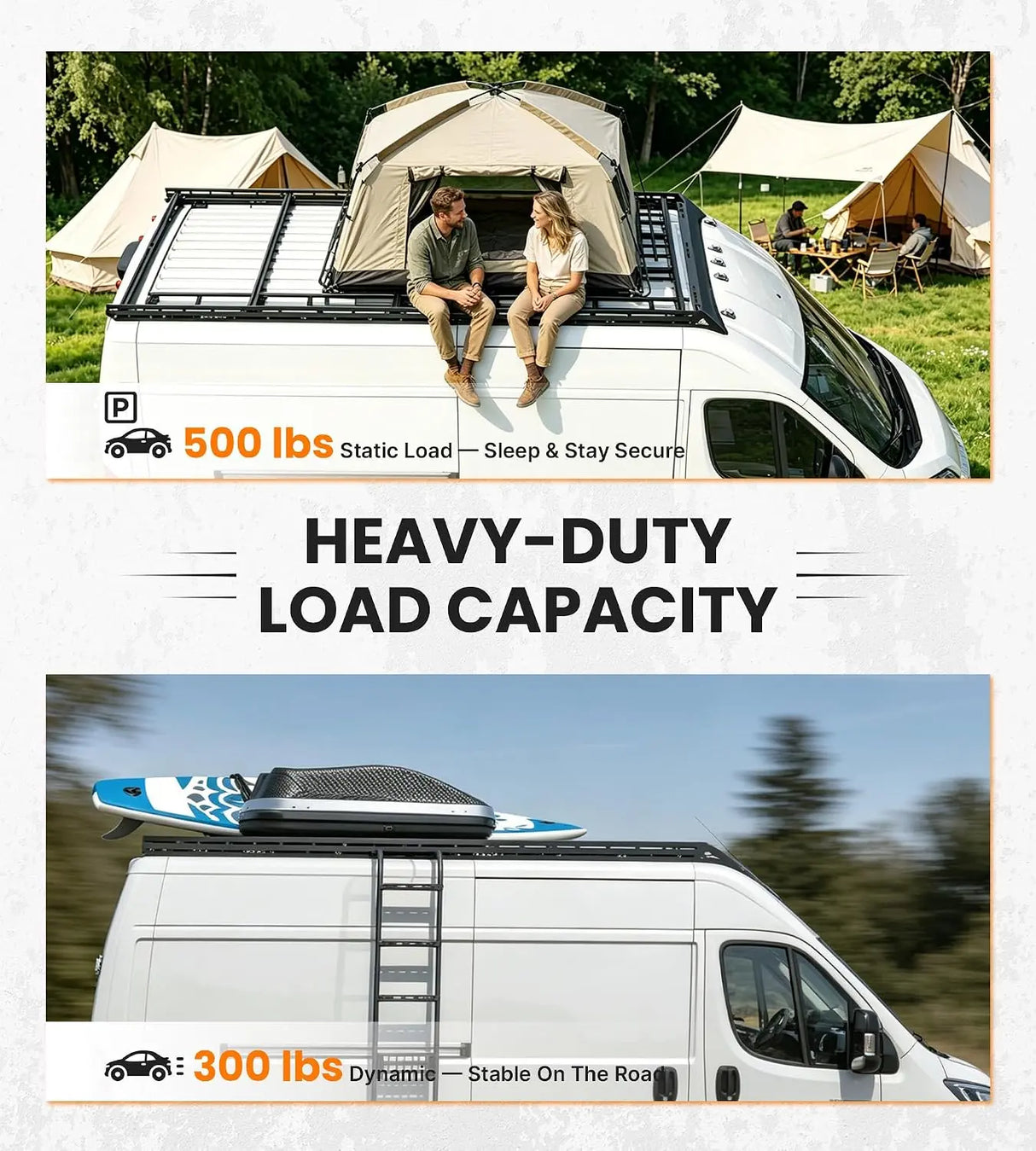 【Preorder】Melipron Aluminum Van Roof Rack for RAM ProMaster 159" High Roof