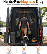 Melipron Magnetic Sliding Door Bug Screen with Blackout Panel for Mercedes Sprinter High Roof 2007-2026