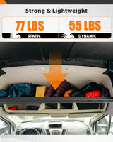 Melipron Overhead Headliner Shelf with Curtain Rod for Ford Transit Mid & High Roof 2015-2026 -5