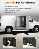 Melipron Steel Bulkhead Partition for Ford Econoline E-Series with Hinged Door -7
