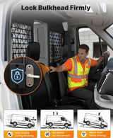 Melipron Van Bulkhead Partition for 2014-2026 Ford Transit Mid Roof With Sliding Door