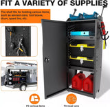 Steel Cargo Van Shelving Storage Lockable Tool Cabinet with 2PCS Hooks Fits for Ford Transit, Promaster, GMC Savana and Full-Size Cargo Vans(16" W x 46" H x 13" D)-4