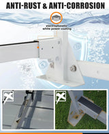 Cargo Van Roof Ladder Rack with 36" Rear Roller (NOT Affect Brake Light) Fit for Ford Transit 150 250 350, Low/Mid/High Roof, 800 Lbs Capacity Steel Ladder Rack for Van, No‑Drill Required-4