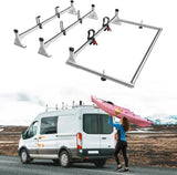 Cargo Van Roof Ladder Rack with 36" Rear Roller (NOT Affect Brake Light) Fit for Ford Transit 150 250 350, Low/Mid/High Roof, 800 Lbs Capacity Steel Ladder Rack for Van, No‑Drill Required-8