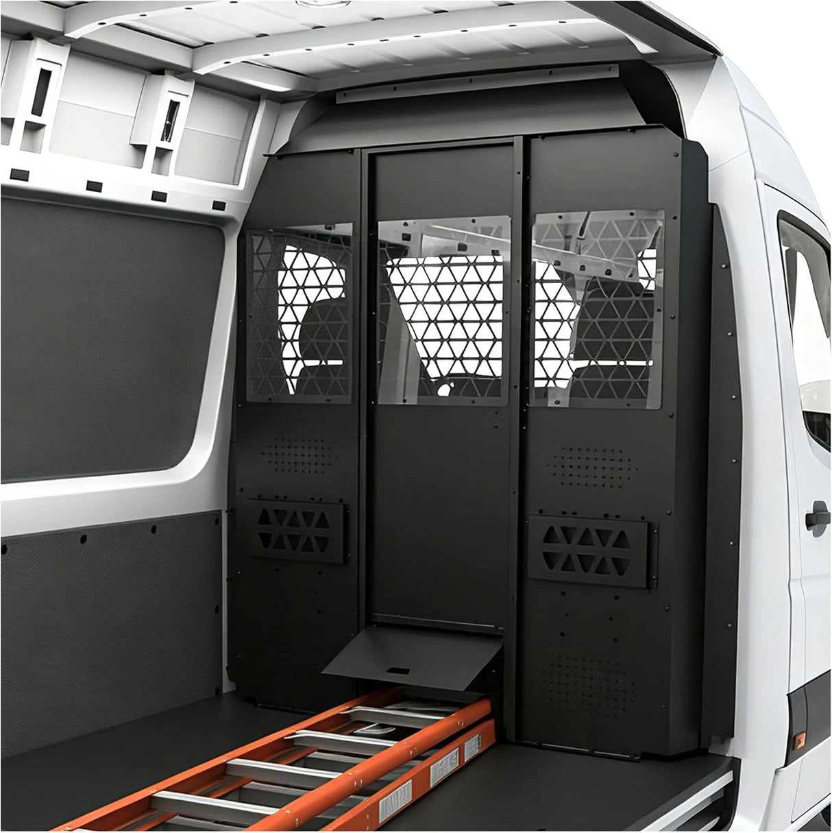 Melipron Van Bulkhead Partition for Mercedes Sprinter High Roof with Lockable Hinged Door