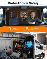 【Preorder】Melipron Ford Transit High Roof Van Bulkhead Partition with Locking Sliding Door - Black
