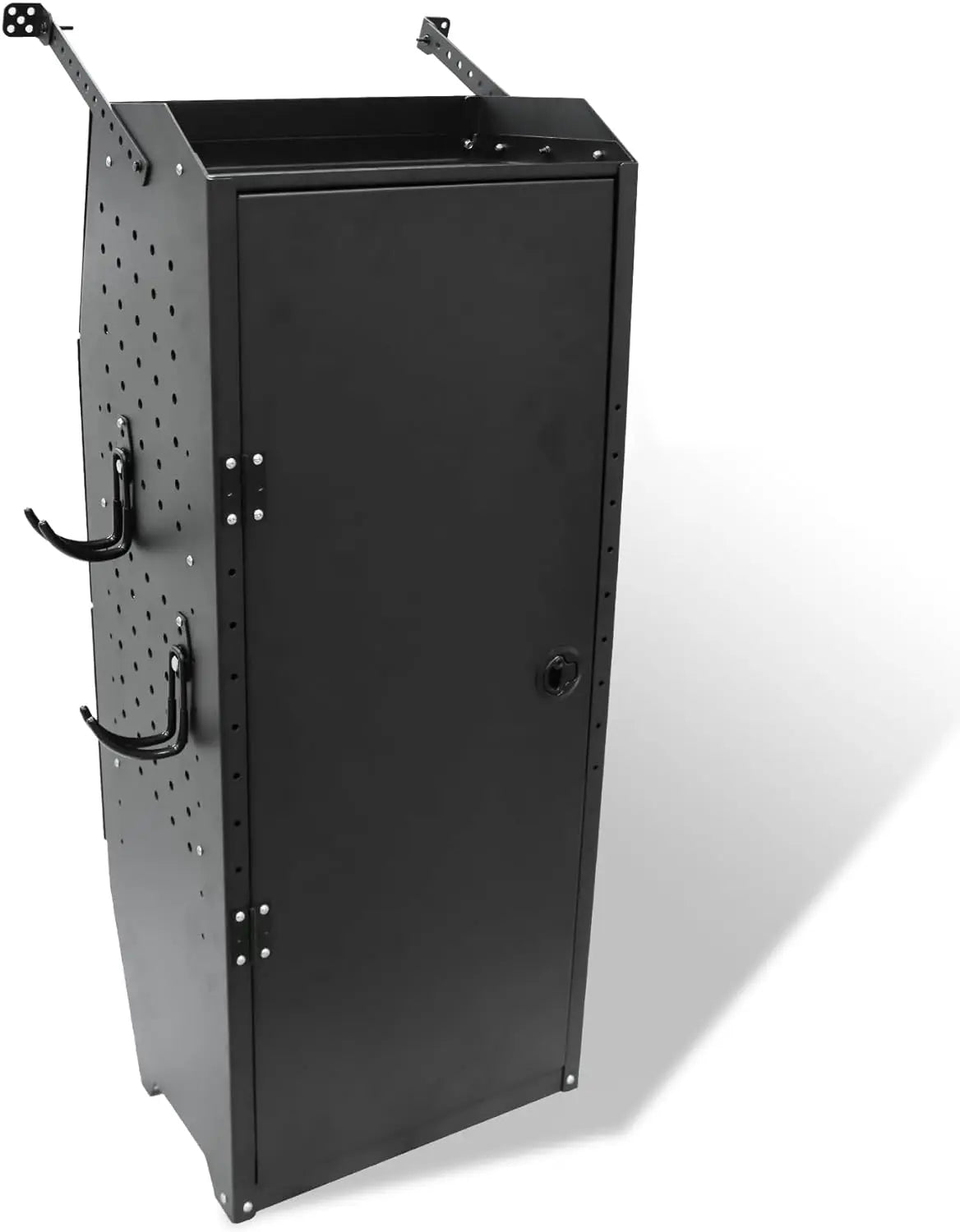 Steel Cargo Van Shelving Storage Lockable Tool Cabinet with 2PCS Hooks Fits for Ford Transit, Promaster, GMC Savana and Full-Size Cargo Vans(16" W x 46" H x 13" D)-7