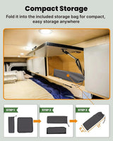 Melipron Van Ventilation & Privacy Kit – Magnetic Roof Vent Cover + Rear Door Bug Screen for Camper Vans