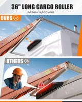 Cargo Van Roof Ladder Rack with 36" Rear Roller (NOT Affect Brake Light) Fit for Ford Transit 150 250 350, Low/Mid/High Roof, 800 Lbs Capacity Steel Ladder Rack for Van, No‑Drill Required-2