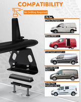 Aluminum Van Roof Rack Fit for Ford Transit Connect, RAM Promaster City, Nissan NV200, Chevy City Express-4