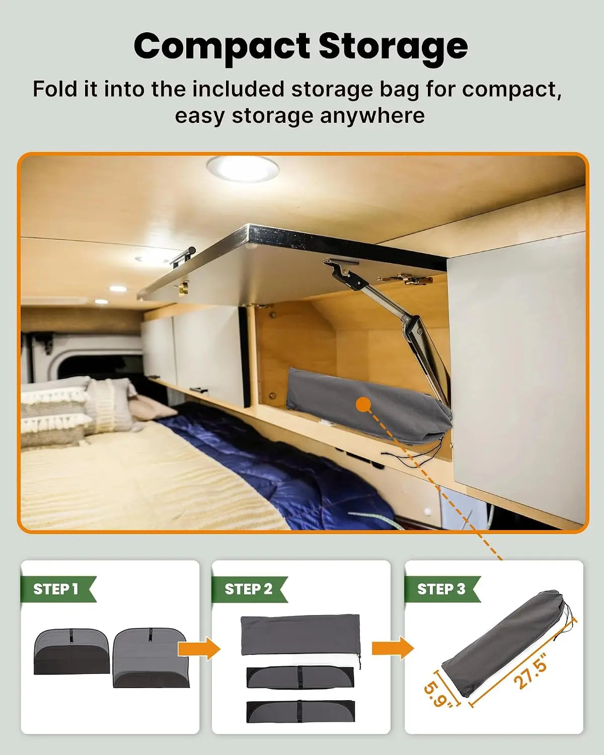 Melipron Magnetic Insulated Rear Door Window Covers for 2014-2026 RAM ProMaster with Storage Pouches – Pair
