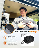 Melipron Magnetic Sliding Door Bug Screen with Blackout Panel for Mercedes Sprinter High Roof 2007-2026