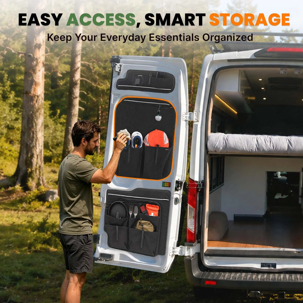 Melipron Rear Door Middle Storage Panels for Ford Transit Mid & High Roof 2015-2026 – Pair -7