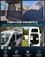 【Preorder】Melipron Magnetic Rear Door Bug Screen with Blackout Panel for Ford Transit High Roof 2015-2026