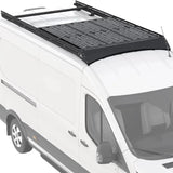MELIPRON Ford Transit 148" Mid Roof Aluminum Roof Rack – Heavy-Duty Utility Platform with 6pcs Molle Decks for Solar Panels & Overland Gear
